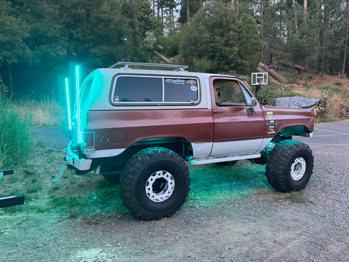 Auxbeam 3.8FT RGB LED Whip Lights | Pair with Turn Signal & Brake Light | App & Remote