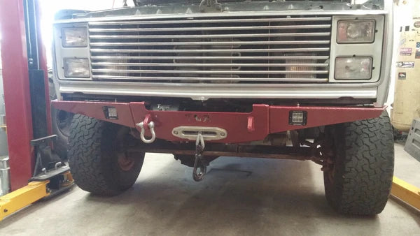CFMi - Front Winch Cradle with Optional Side Wings for 1973–1987 Squarebody Chevy and GMC 4x4 Trucks