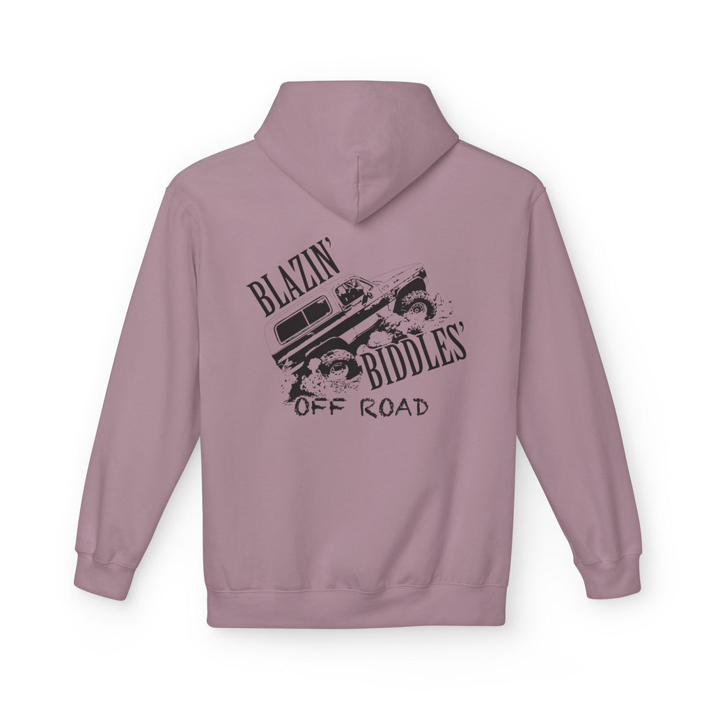 Blazin’ Biddles Off-Road Adventure Fleece Hoodie – Unisex Trail-Ready Warmth