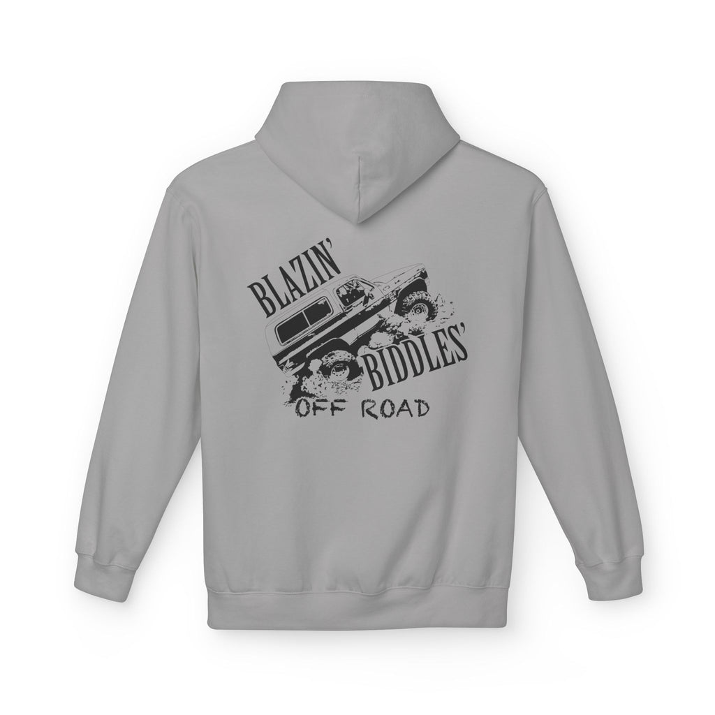 Blazin’ Biddles Off-Road Adventure Fleece Hoodie – Unisex Trail-Ready Warmth