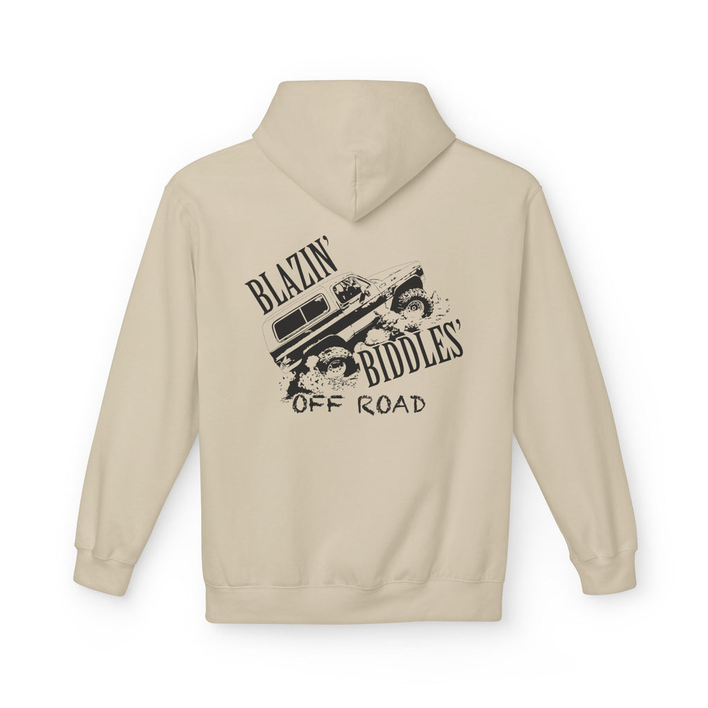 Blazin’ Biddles Off-Road Adventure Fleece Hoodie – Unisex Trail-Ready Warmth