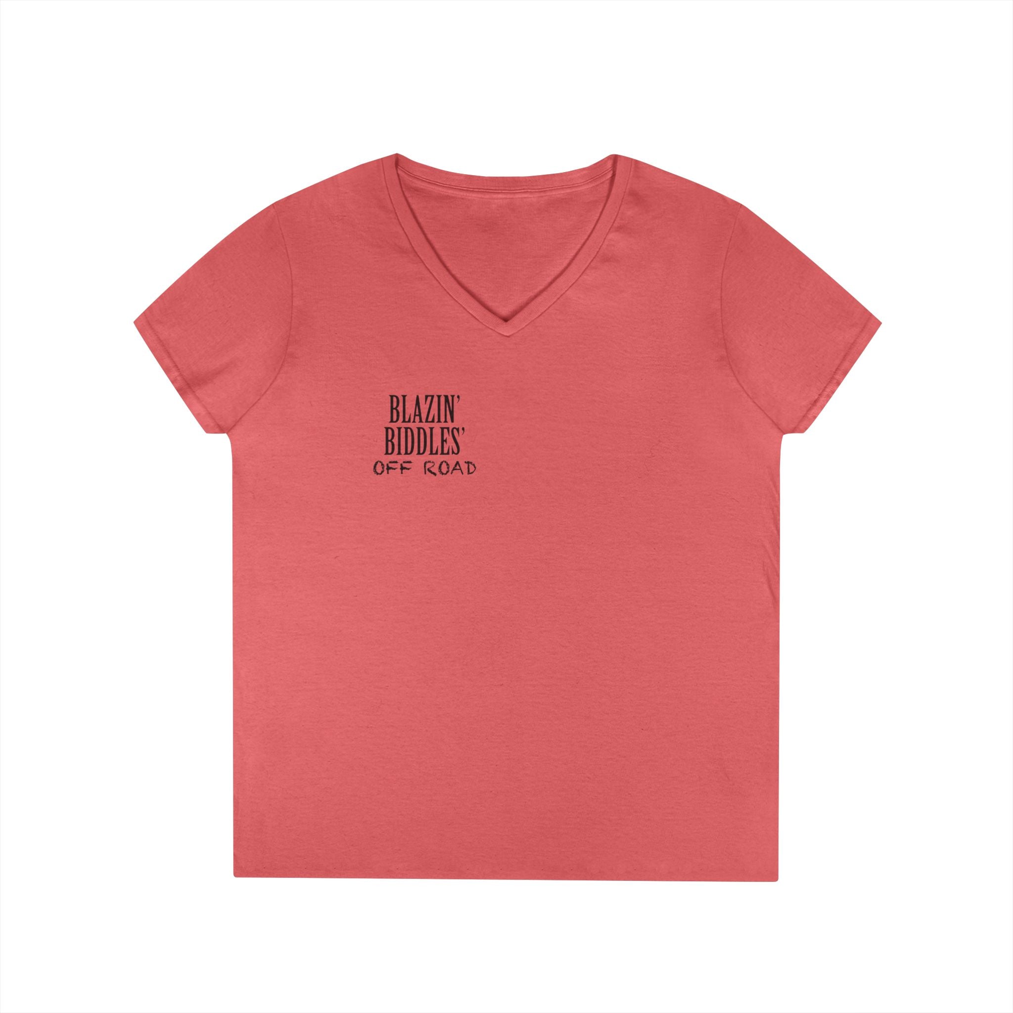 Blazin’ Biddles Off-Road LOGO Ladies V-Neck T-Shirt