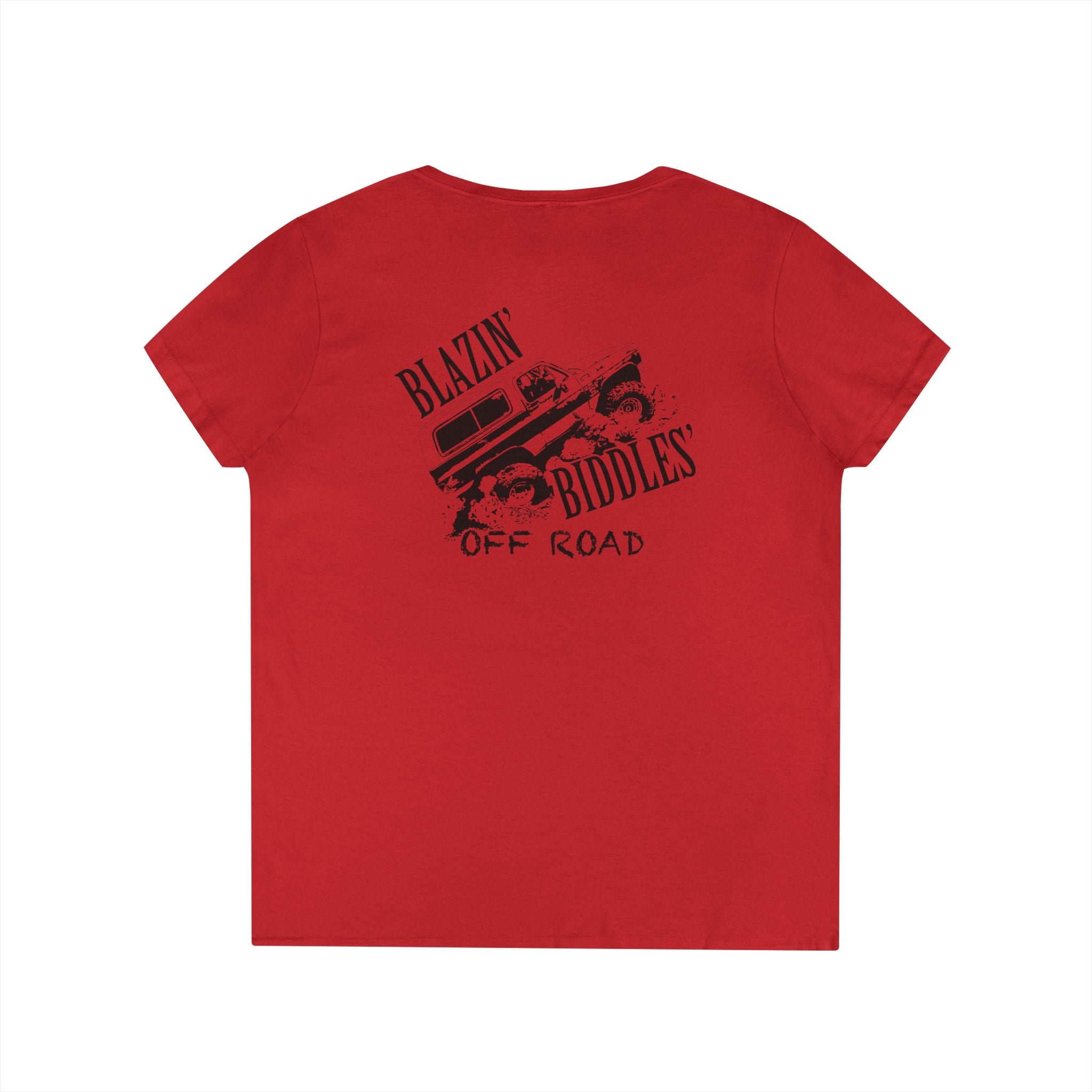 Blazin’ Biddles Off-Road LOGO Ladies V-Neck T-Shirt