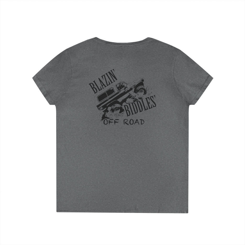 Blazin’ Biddles Off-Road LOGO Ladies V-Neck T-Shirt