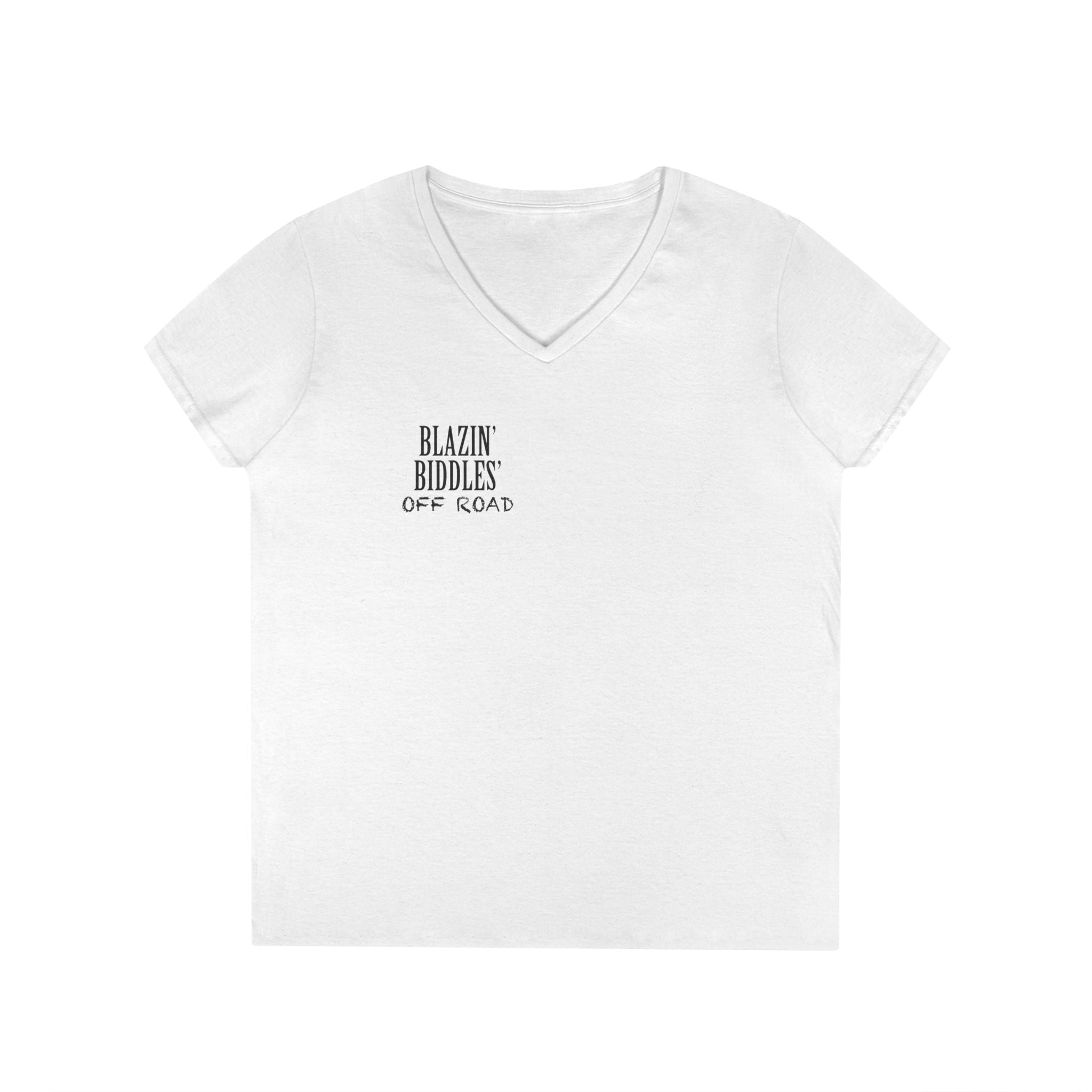 Blazin’ Biddles Off-Road LOGO Ladies V-Neck T-Shirt