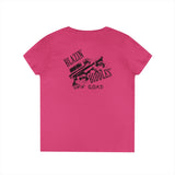 Blazin’ Biddles Off-Road LOGO Ladies V-Neck T-Shirt 15