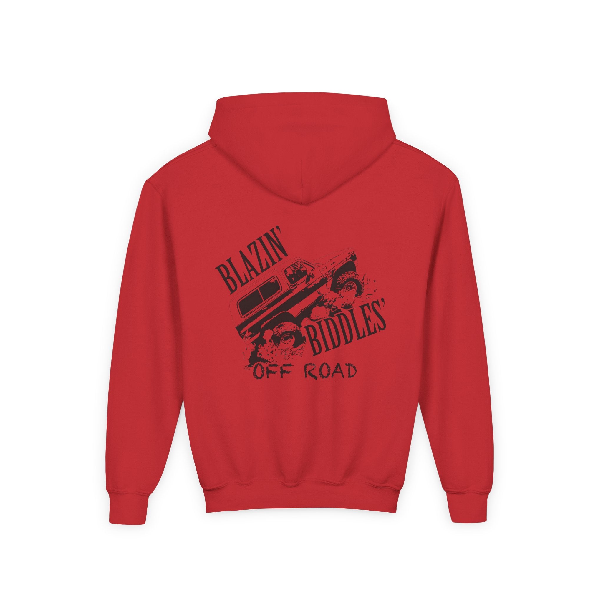 Blazin’ Biddles Off-Road Youth Hoodie – Adventure Ready Squarebody Apparel