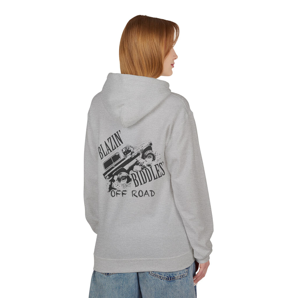 Blazin’ Biddles Off-Road Adventure Fleece Hoodie – Unisex Trail-Ready Warmth