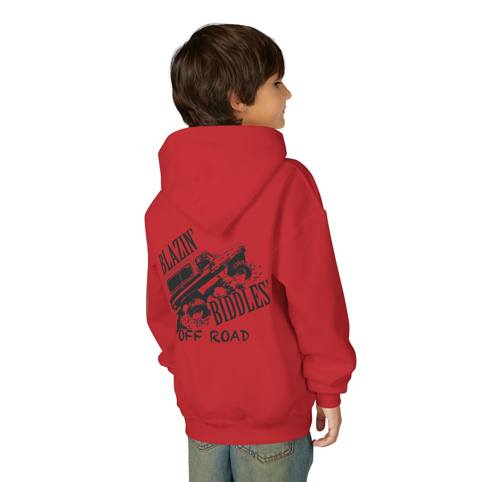Blazin’ Biddles Off-Road Youth Hoodie – Adventure Ready Squarebody Apparel