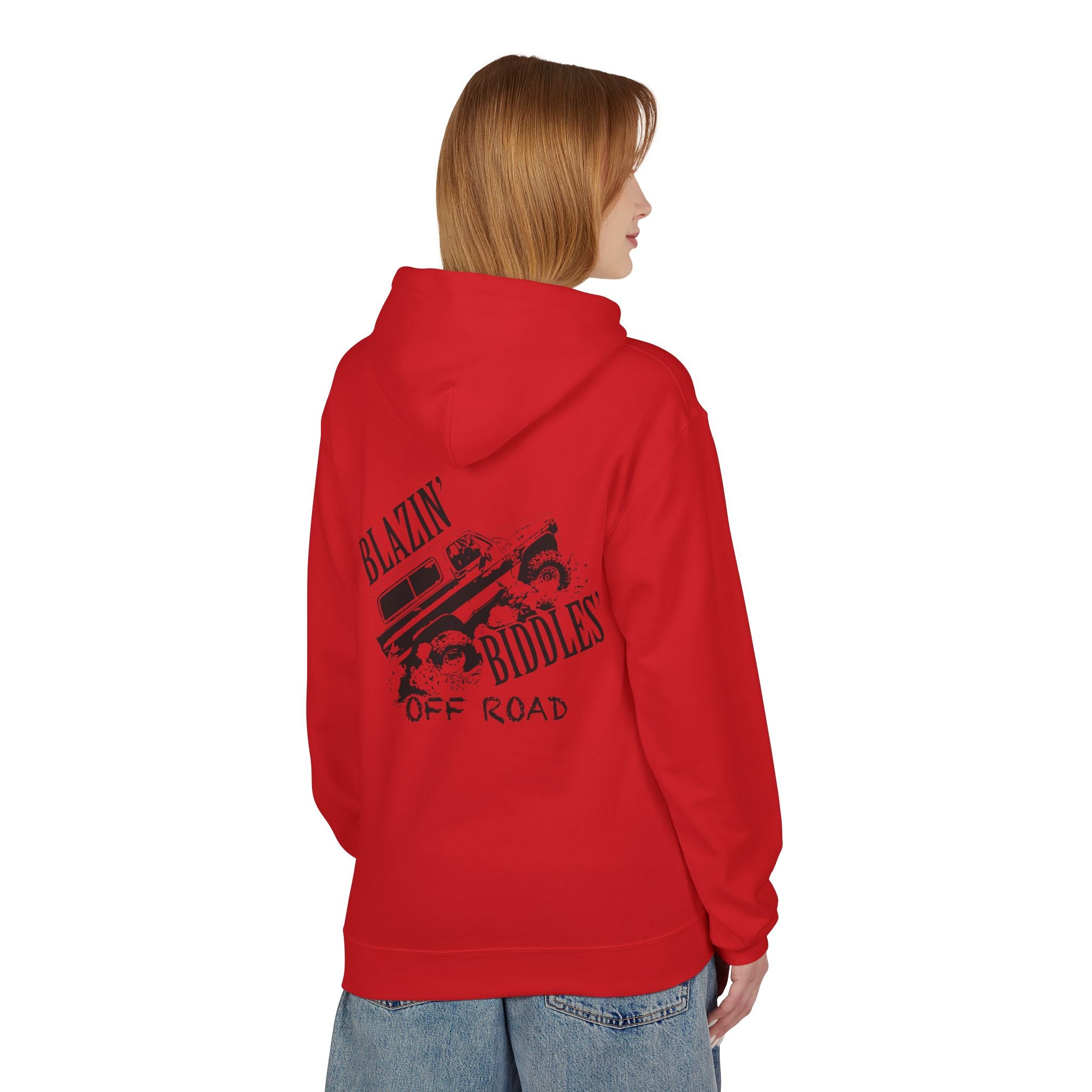 Blazin’ Biddles Off-Road Adventure Fleece Hoodie – Unisex Trail-Ready Warmth