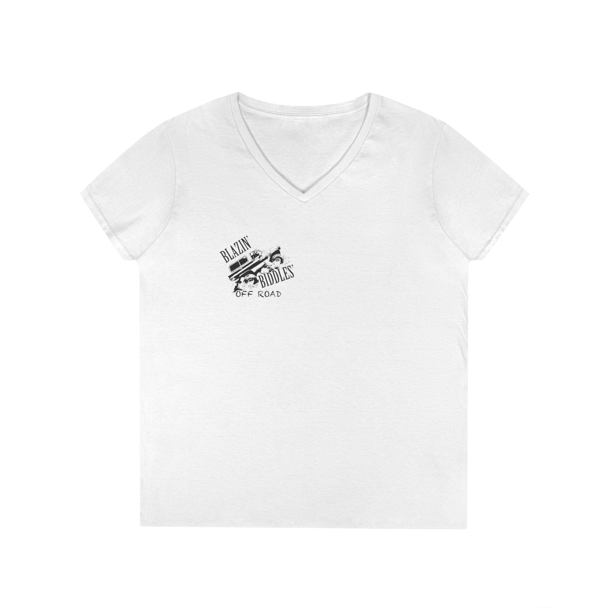 Blazin’ Biddles Off-Road “Build, Beat, Break, Repeat” Ladies V-Neck T-Shirt
