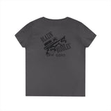 Blazin’ Biddles Off-Road LOGO Ladies V-Neck T-Shirt 27
