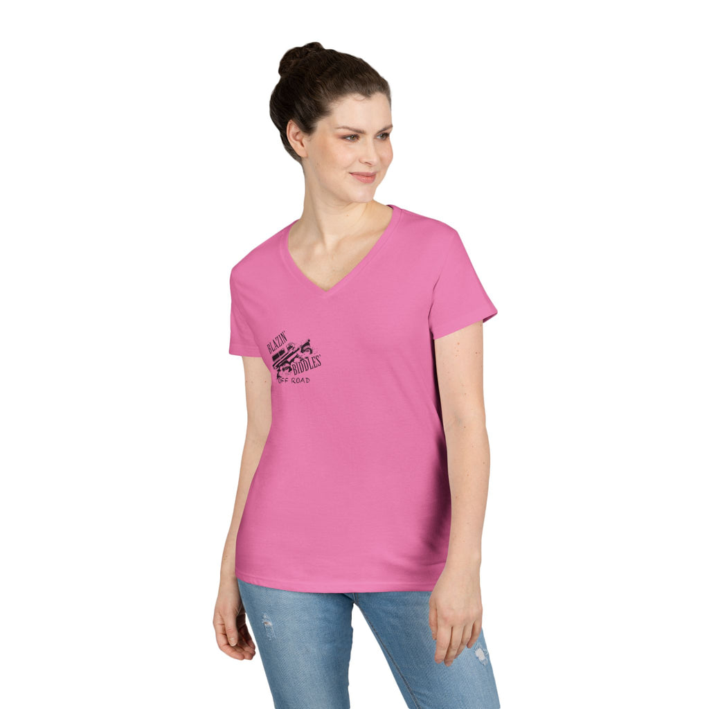 Blazin’ Biddles Off-Road “Build, Beat, Break, Repeat” Ladies V-Neck T-Shirt