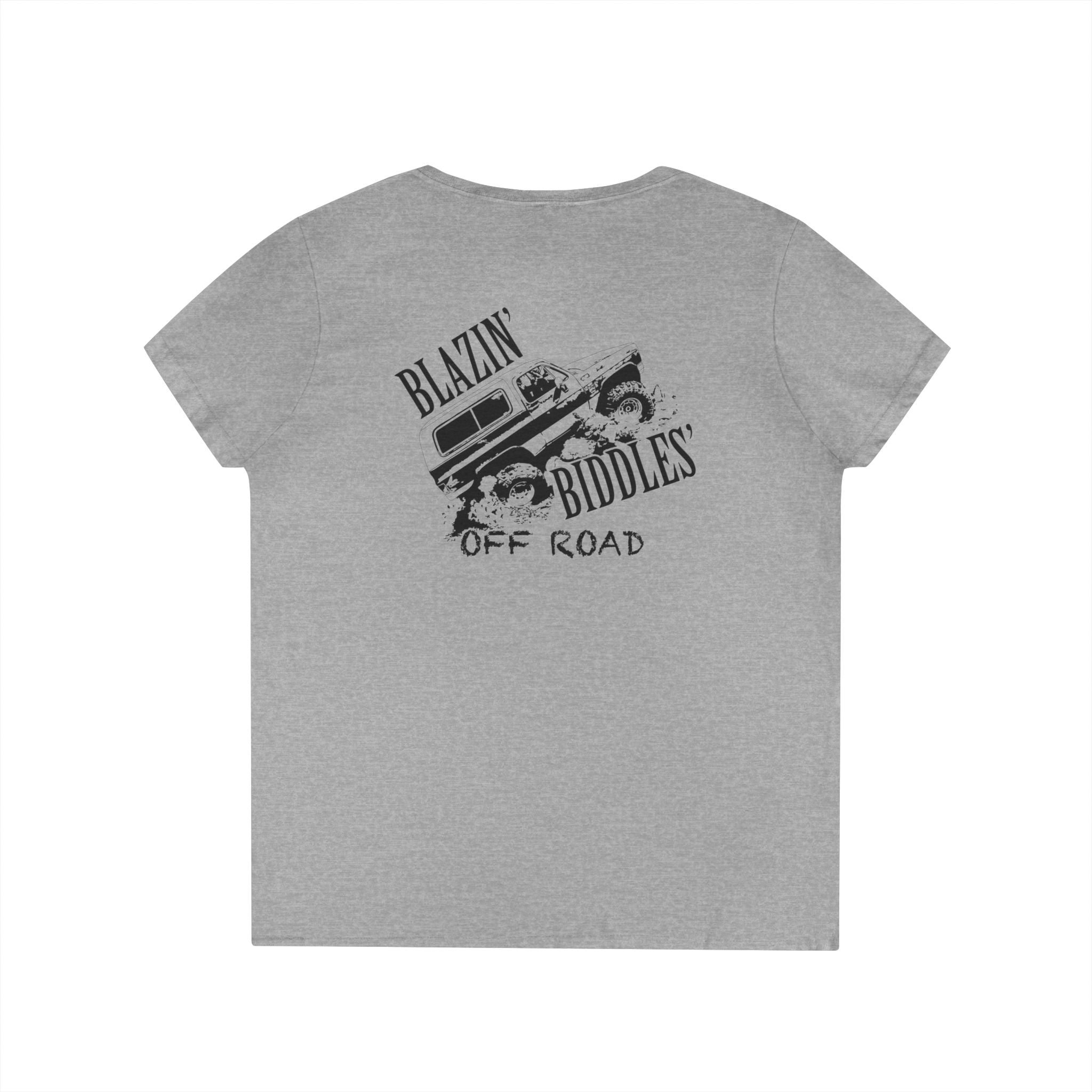 Blazin’ Biddles Off-Road LOGO Ladies V-Neck T-Shirt