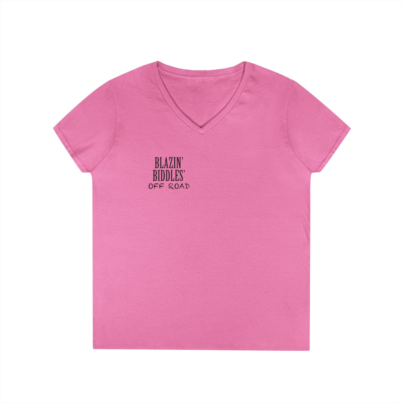 Blazin’ Biddles Off-Road LOGO Ladies V-Neck T-Shirt
