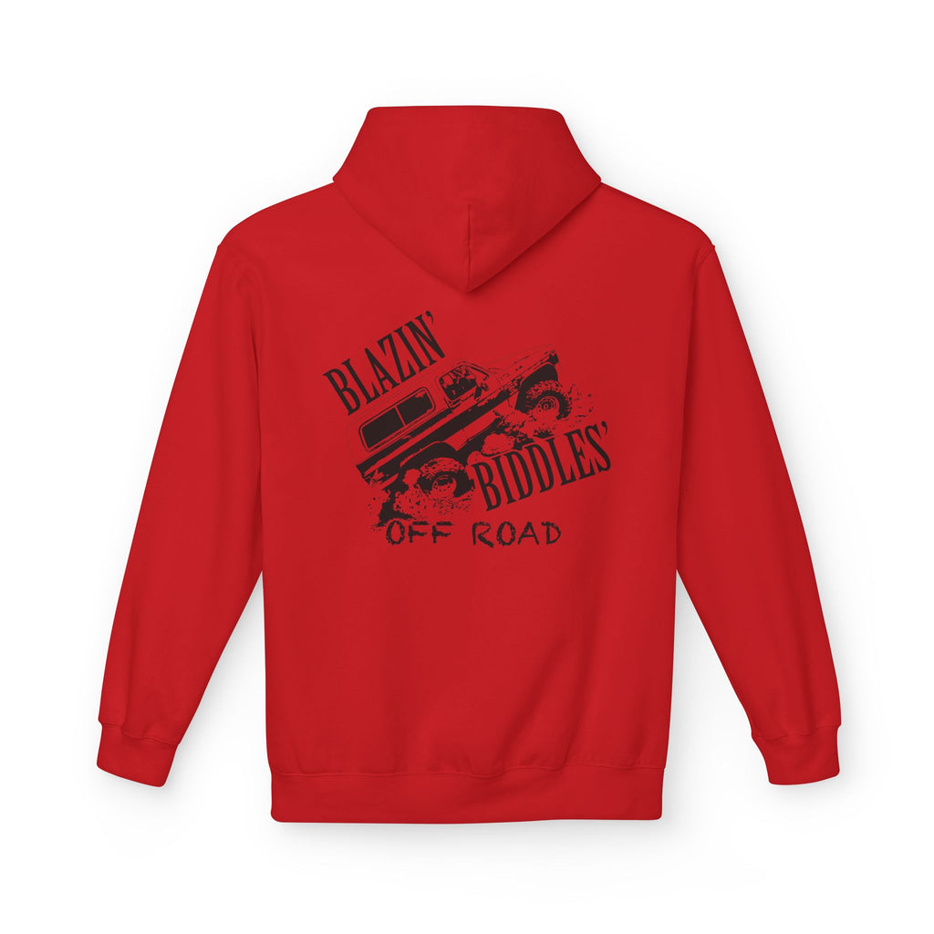 Blazin’ Biddles Off-Road Adventure Fleece Hoodie – Unisex Trail-Ready Warmth