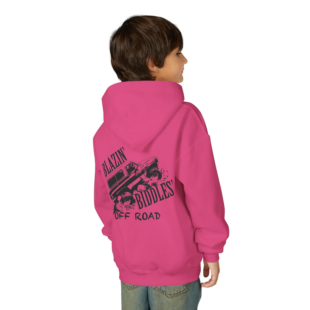 Blazin’ Biddles Off-Road Youth Hoodie – Adventure Ready Squarebody Apparel