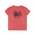 Blazin’ Biddles Off-Road LOGO Ladies V-Neck T-Shirt