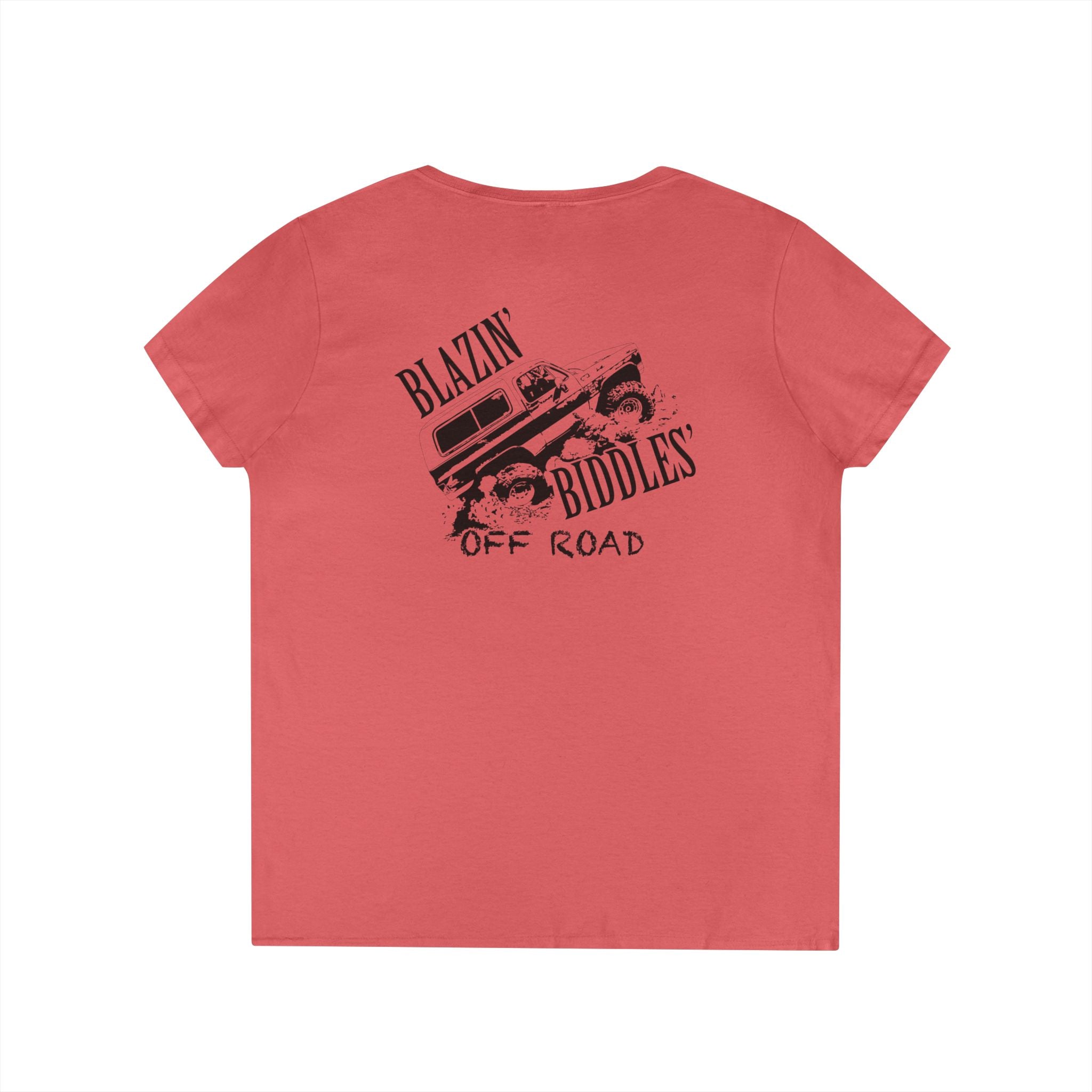Blazin’ Biddles Off-Road LOGO Ladies V-Neck T-Shirt