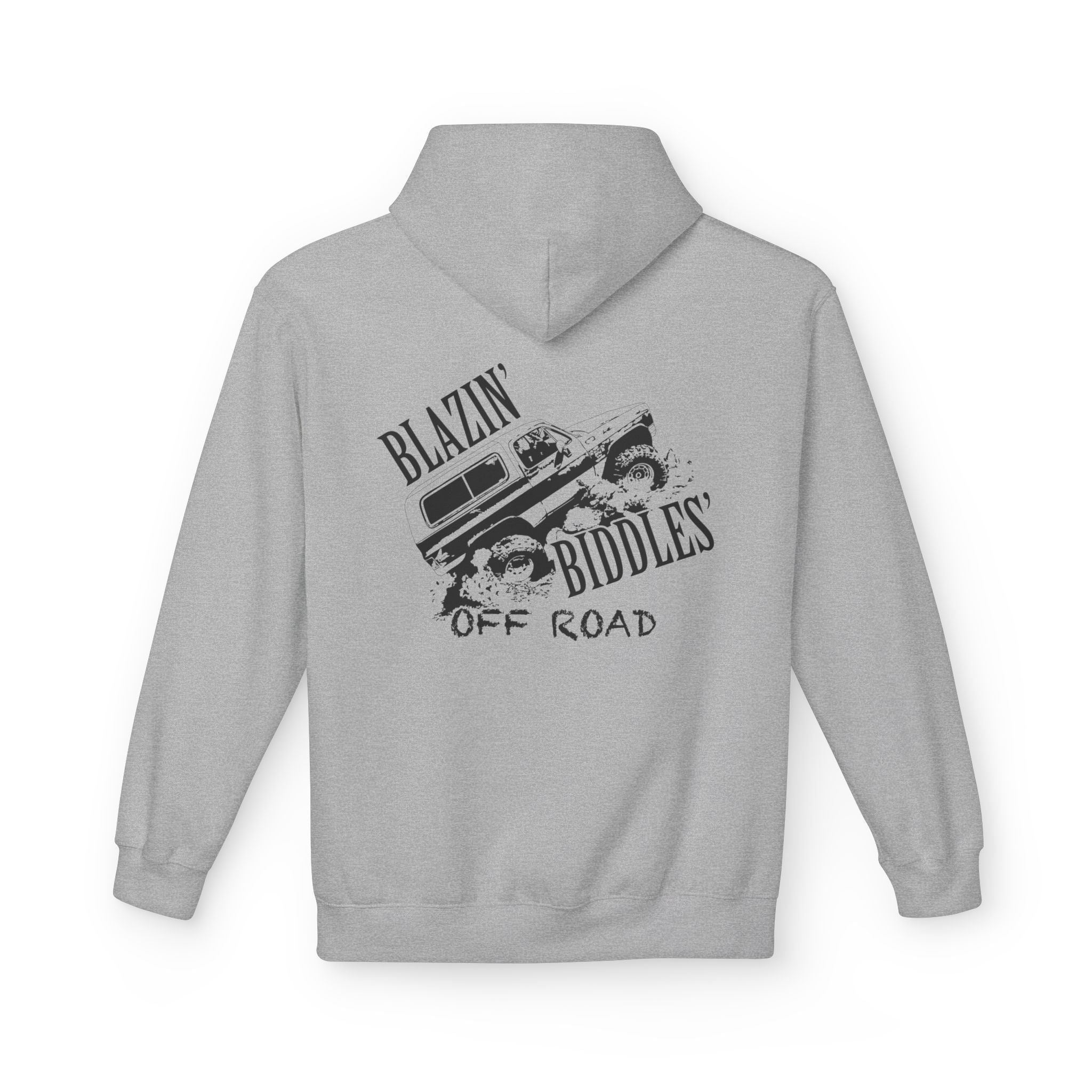 Blazin’ Biddles Off-Road Adventure Fleece Hoodie – Unisex Trail-Ready Warmth