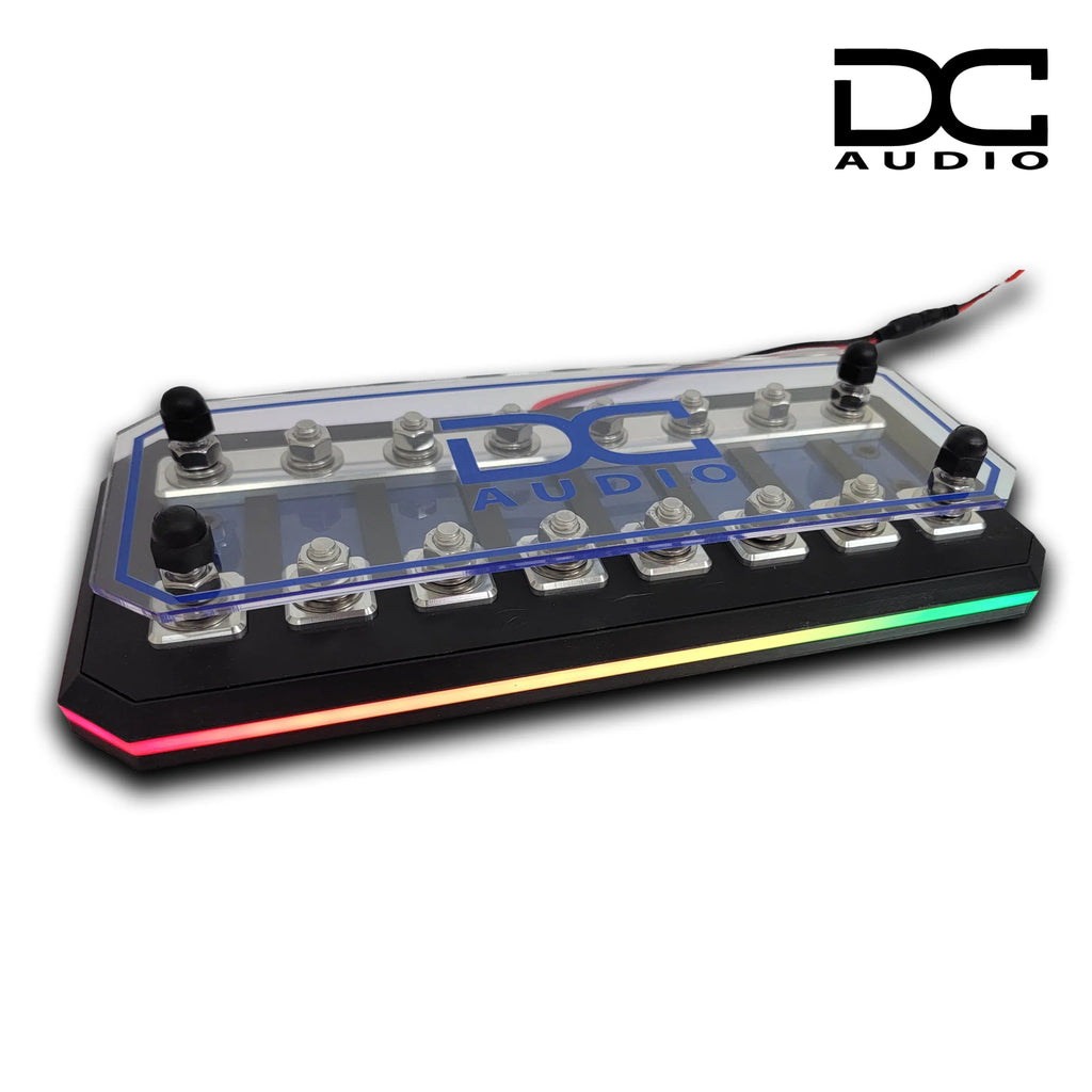 DC Audio Fused Distribution Block with LED Base – ANL Power Distribution Block for High Performance Electrical Systems
