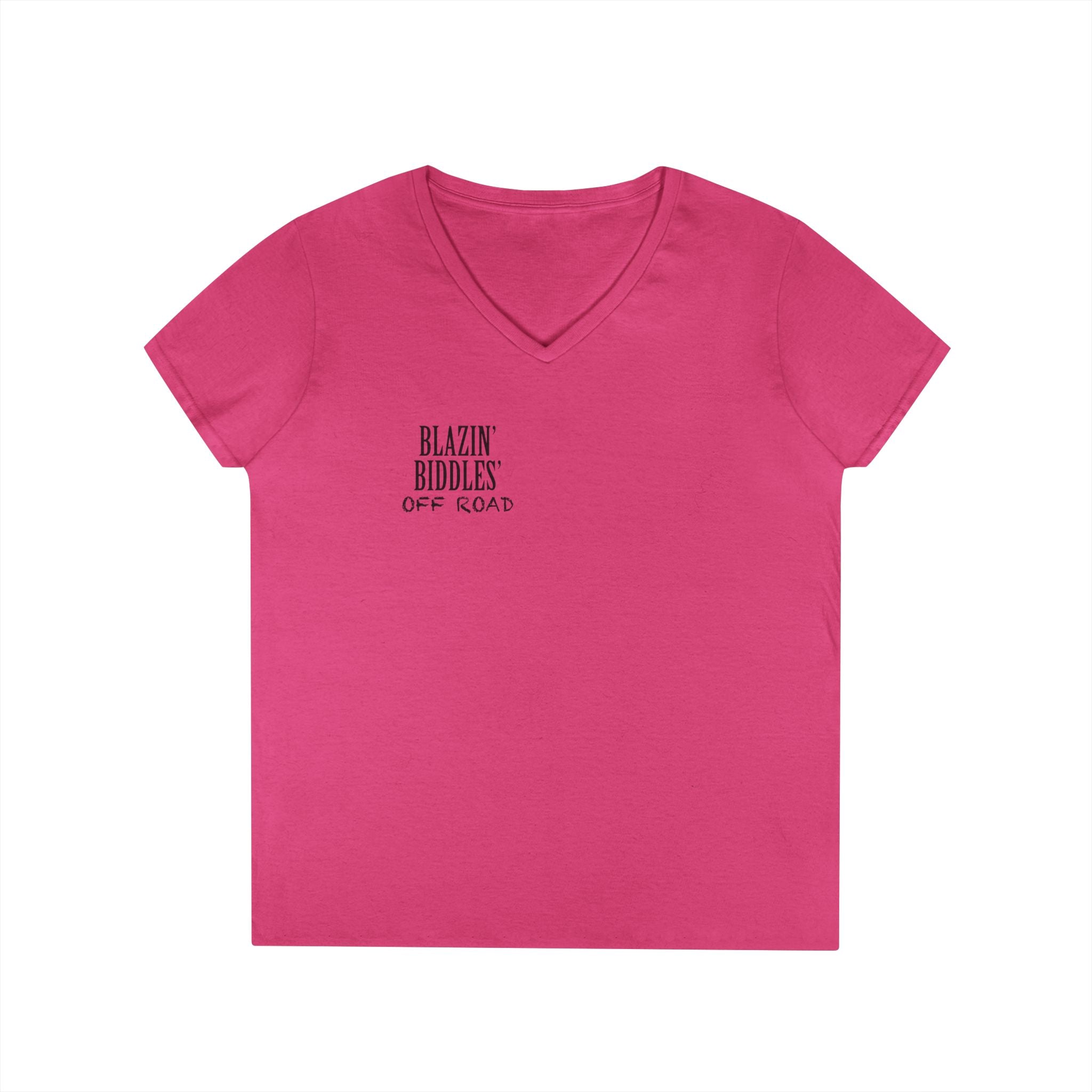 Blazin’ Biddles Off-Road LOGO Ladies V-Neck T-Shirt