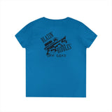 Blazin’ Biddles Off-Road LOGO Ladies V-Neck T-Shirt 25
