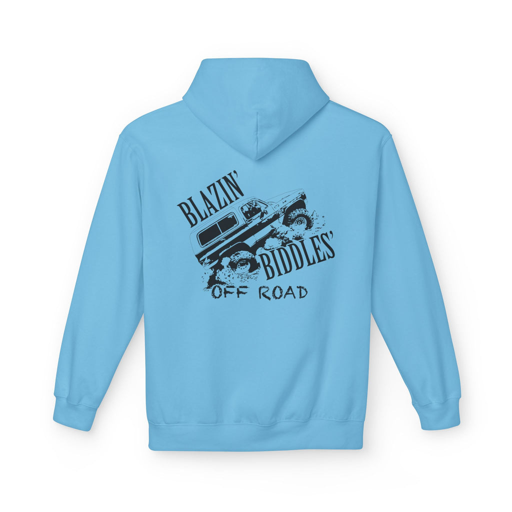 Blazin’ Biddles Off-Road Adventure Fleece Hoodie – Unisex Trail-Ready Warmth