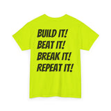 Blazin’ Biddles" Off-Road “Build, Beat, Break, Repeat” Unisex Heavy Cotton T-Shirt 1