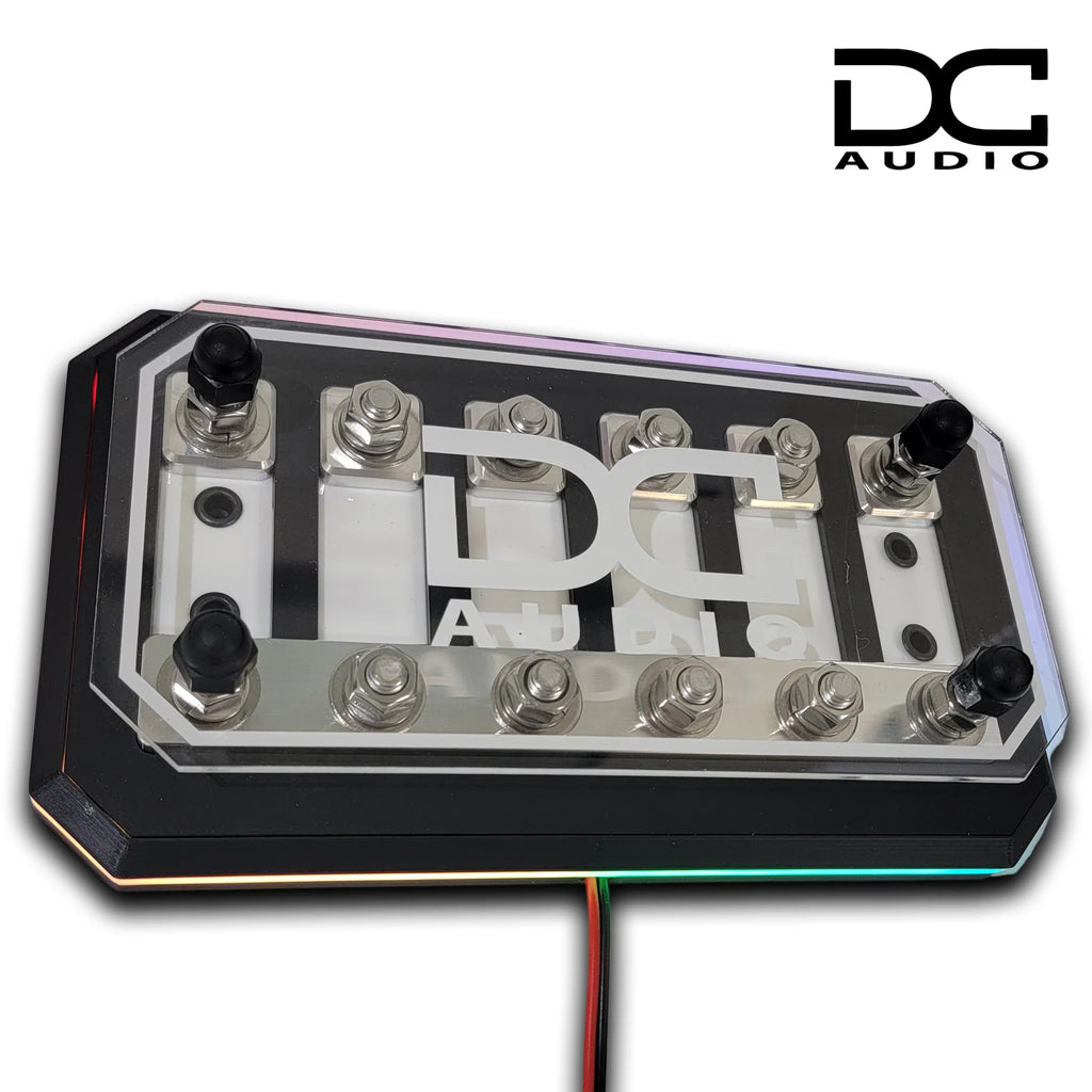 DC Audio Fused Distribution Block with LED Base – ANL Power Distribution Block for High Performance Electrical Systems
