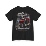 Trucker Graphic Tee - DC's Polishing Semi Truck Design with Phone Number 13
