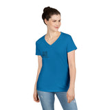 Blazin’ Biddles Off-Road LOGO Ladies V-Neck T-Shirt 26