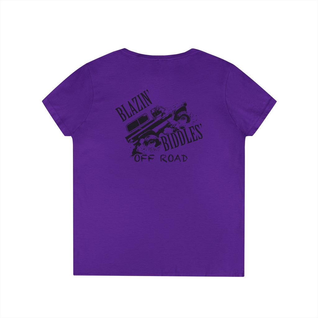 Blazin’ Biddles Off-Road LOGO Ladies V-Neck T-Shirt