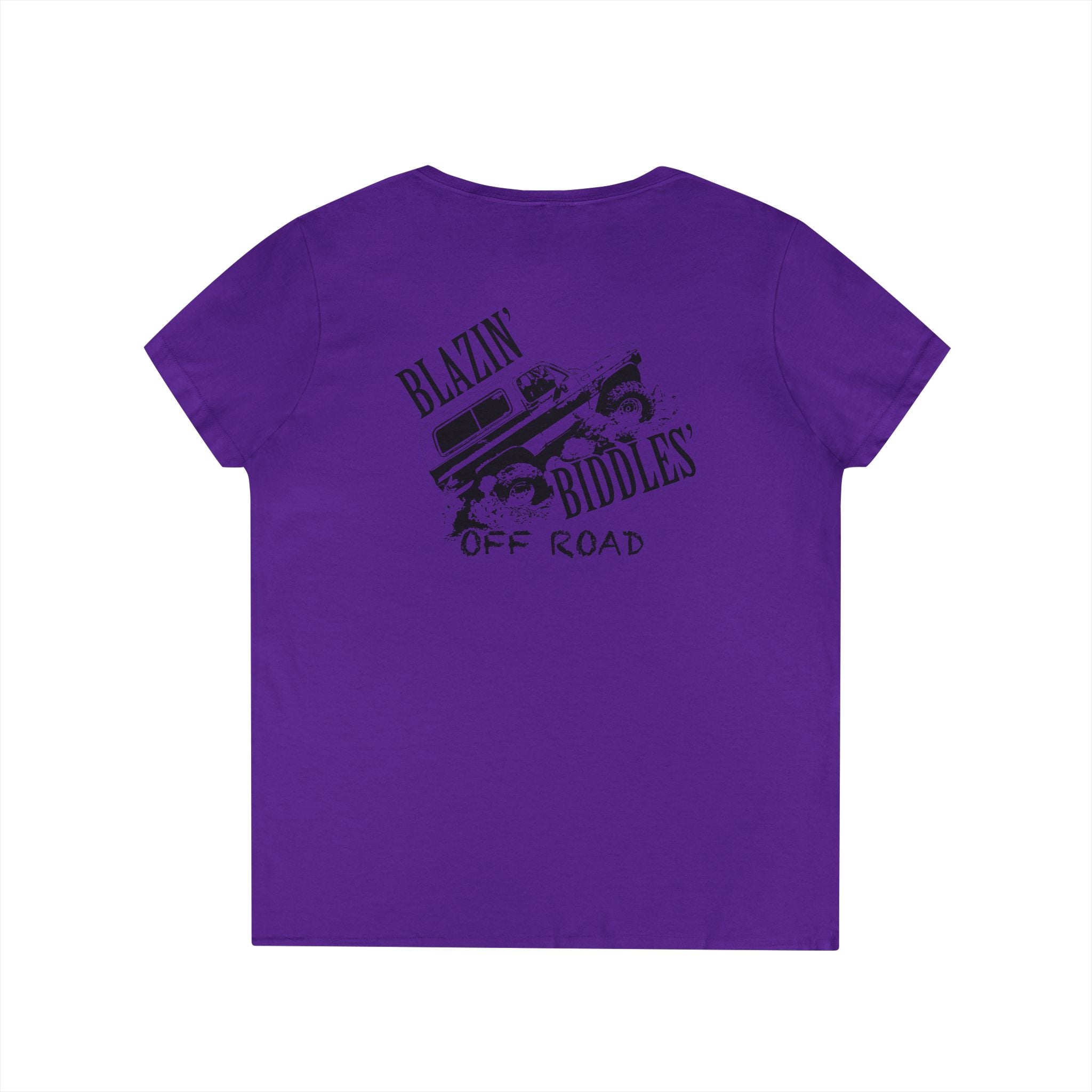 Blazin’ Biddles Off-Road LOGO Ladies V-Neck T-Shirt