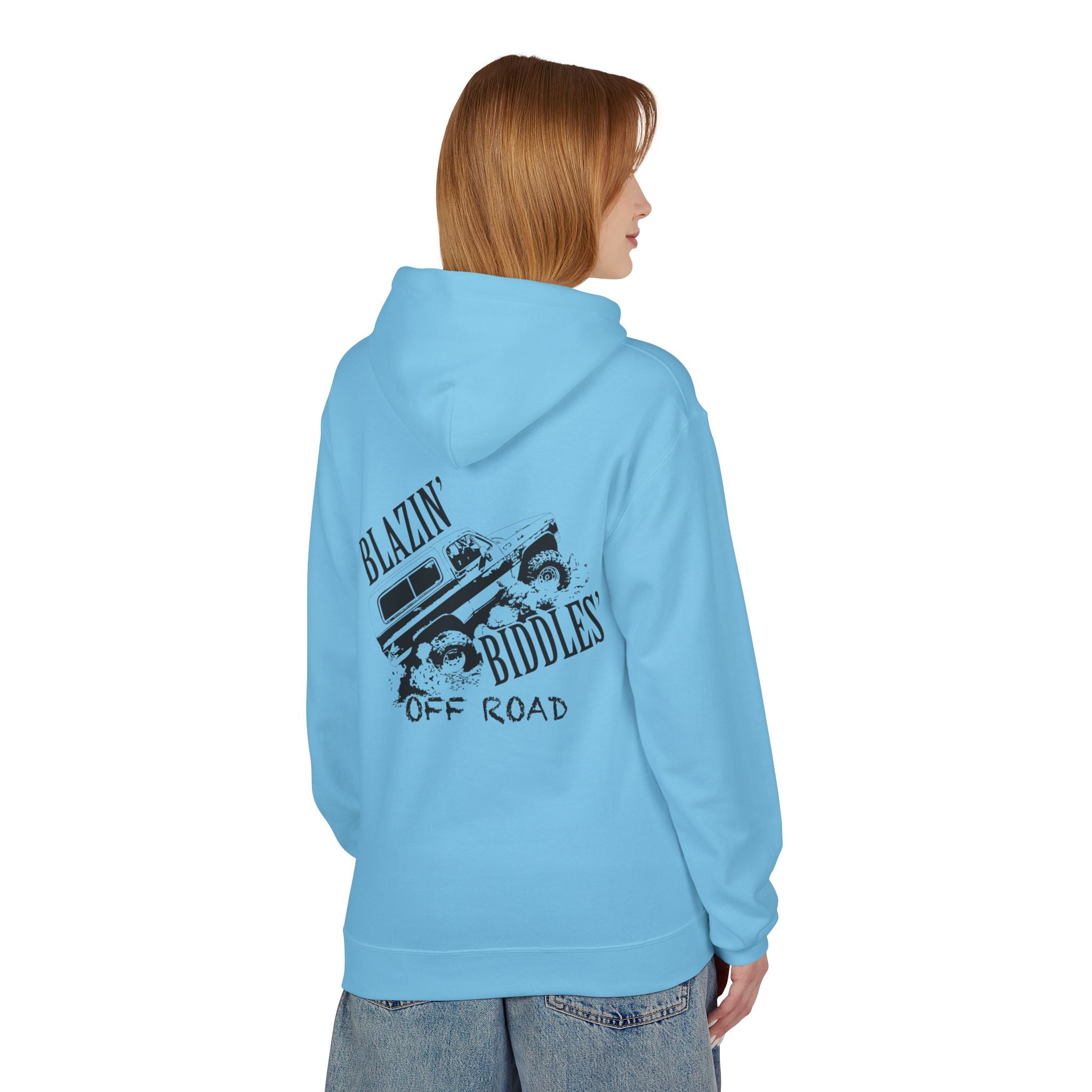 Blazin’ Biddles Off-Road Adventure Fleece Hoodie – Unisex Trail-Ready Warmth