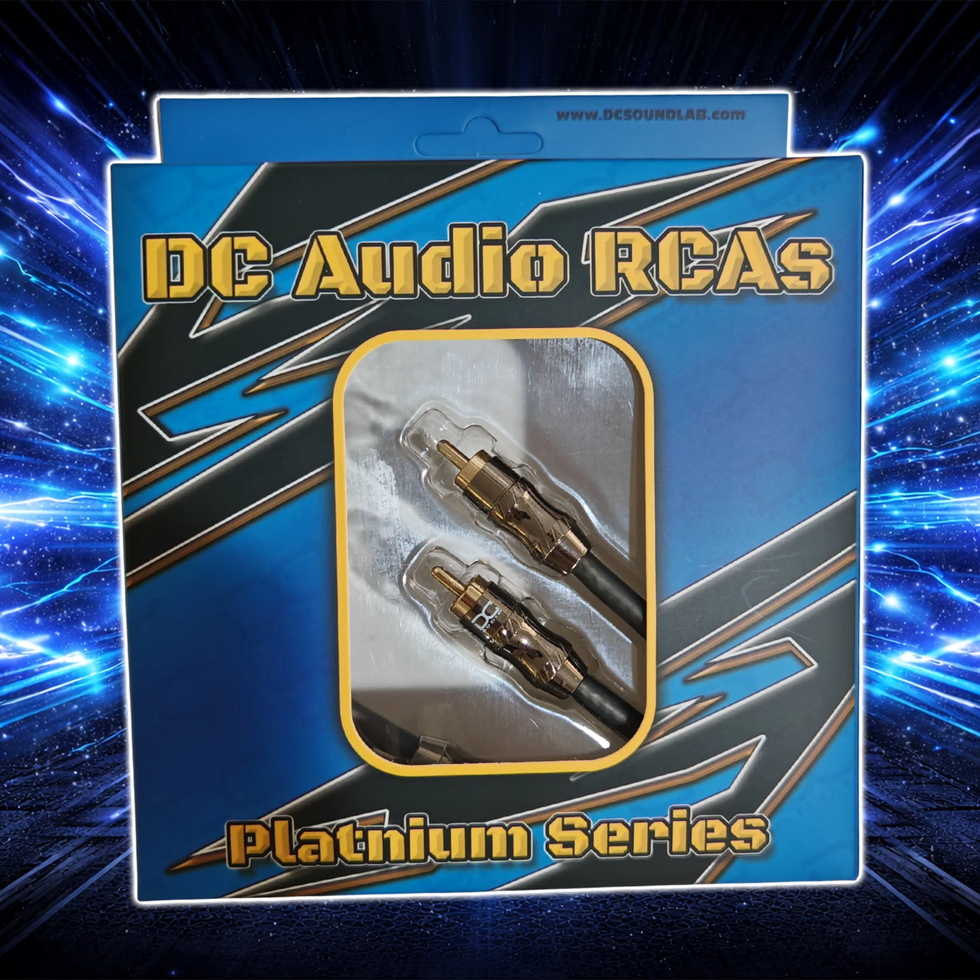 DC Audio Platinum Series RCA Cables – Shielded Audio Interconnects in Multiple Lengths