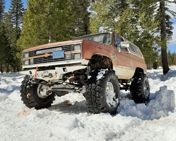 CFMi Front Winch Cradle — Squarebody Chevy & GMC 4x4, Optional Side Wings (1973–1987)
