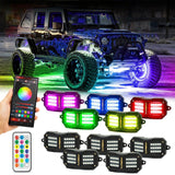 Auxbeam Vibrant Series RGB Rock Lights | 10-Piece Large Kit | App & Remote Control 2
