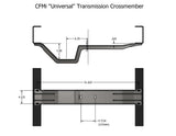 CFMi K-Series 4WD Universal Transmission Crossmember — Squarebody Chevy & GMC 3