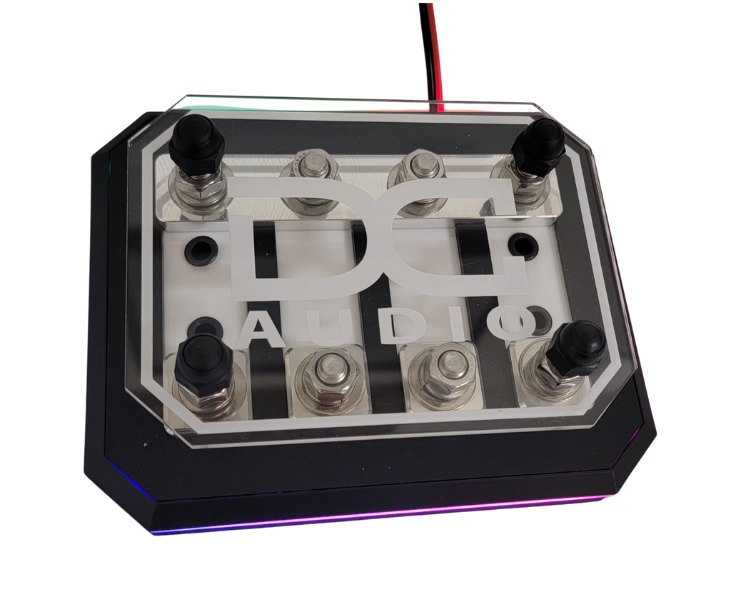 DC Audio Fused Distribution Block with LED Base – ANL Power Distribution Block for High Performance Electrical Systems