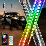Auxbeam 3.8FT RGB LED Whip Lights | Pair with Turn Signal & Brake Light | App & Remote 3
