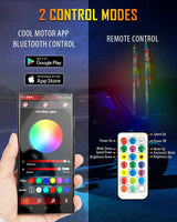 Auxbeam 3.8FT RGB LED Whip Lights | Pair with Turn Signal & Brake Light | App & Remote 4
