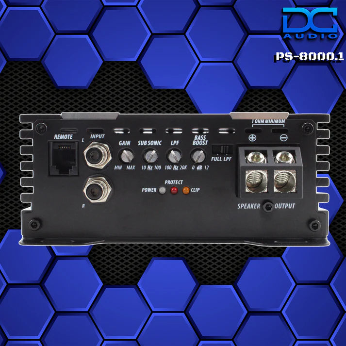 DC Audio PS-8000x1 Mini Full Range Monoblock Amplifier – 8,000W RMS