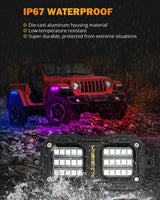 Auxbeam Vibrant Series RGB Rock Lights | 10-Piece Large Kit | App & Remote Control 6